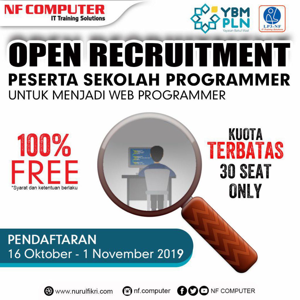 Open Rekruitmen Peserta Sekolah Programmer