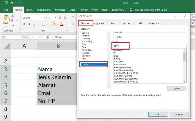  Cara Mudah Membuat Titik Dua Sejajar di Ms Excel