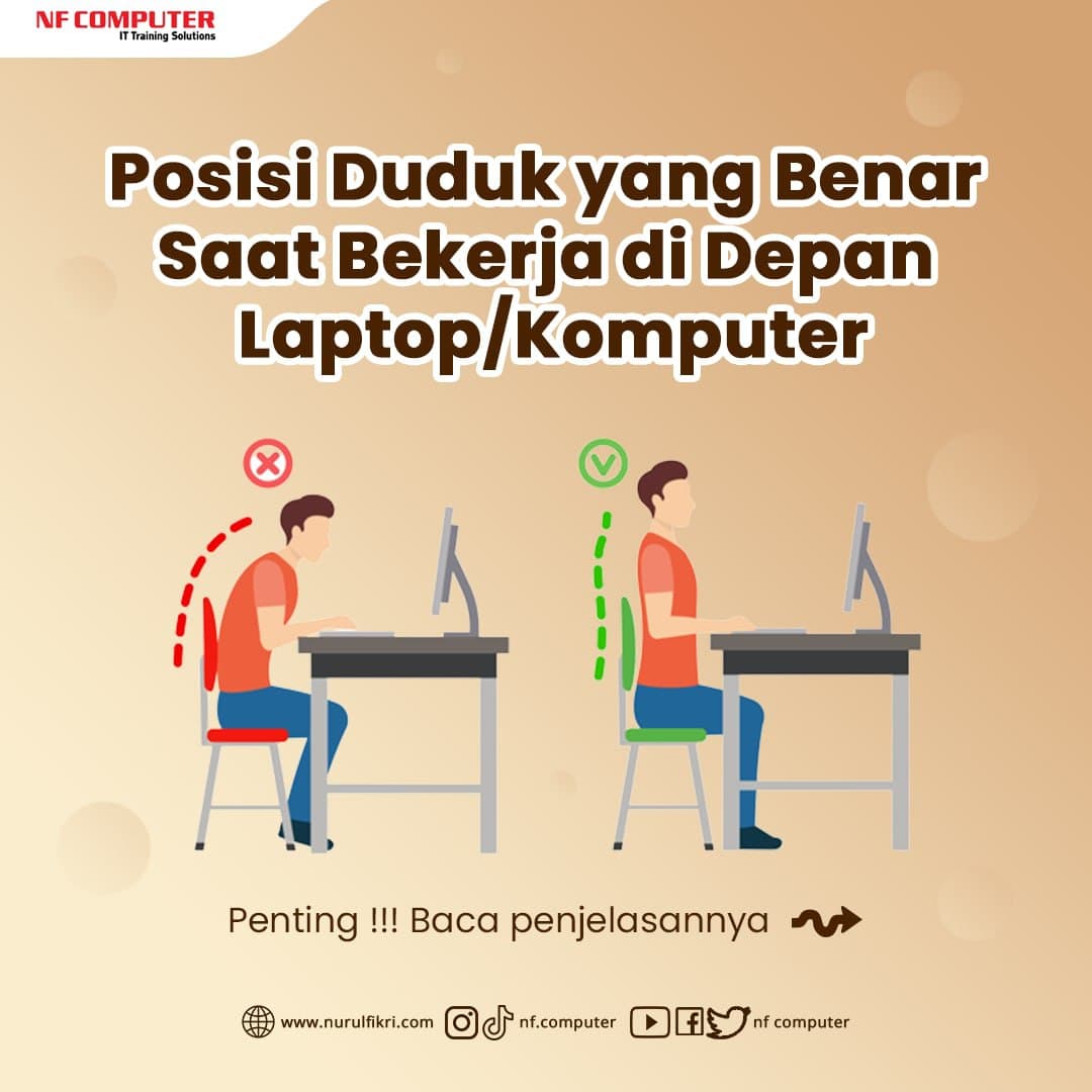 Posisi Duduk Yang Benar Saat Bekerja Di Depan Komputer Nf Computer