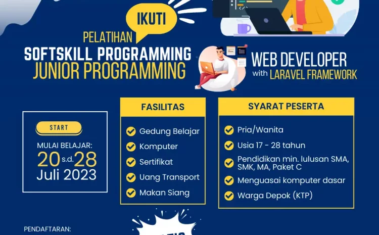  Pelatihan Softskill Programming (Junior Programming) : Web Developer with Laravel Framework