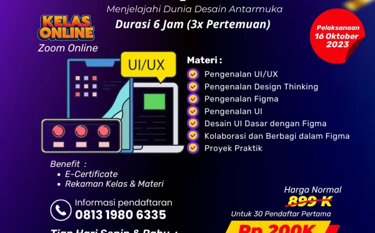  UI / UX – Kelas Online Zoom